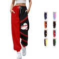 thumbnail image 1 of Yuhangmm Womens Sweatpants Baseball Football Print Bottom with Pockets High Waist Sporty Gym Athletic Jogger Pants Blue M, 1 of 4