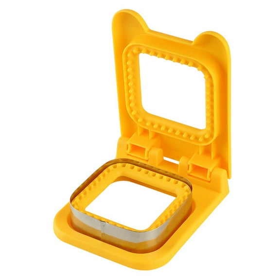 Yuhsdv Square Sandwich Cutter Sealer Remove Bread Crust Stainless Steel (Yellow)