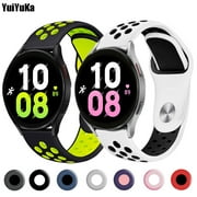 YuiYuKa 22mm/20mm Watch Band For Samsung Galaxy Watch 4 Classic/4/3 46mm/42mm Breathable Silicone Men Women Bracelet Galaxy Watch 5 40mm/44mm/5 pro 45mm/Active 2 Bands - bule-white