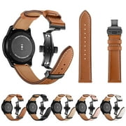 YuiYuKa 22mm Watch Leather Band For Samsung Galaxy Watch 46mm Bands For Samsung Gear S3 Frontier butterfly Amazfit GTR 47mm Huawei Watch gt Strap - Black buckle brown