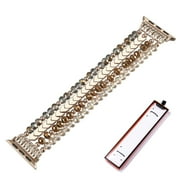 YuiYuKa Compatible with Apple Watch Band 38mm 40mm 41mm 42mm 44mm 45mm 49mm Women, Beaded Bracelet Fashion Handmade Stretch Strap for iWatch Series SE 9 8 7 se 6 5 4 3 2 1 ultra Strap