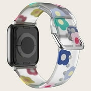 YuiYuKa Compatible with Apple Watch Ultra Bands 49mm 44mm 40mm 45mm 38mm 41mm 42mm iWacht Series 9 8 7 6 5 4 3 2 1 SE, Printed Sport Silcone Band Cute Elastic Adjustable Wristbands
