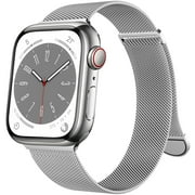YuiYuKa Compatible With Apple Watch Bands 38mm 42mm 40mm 44mm 41mm 45mm Ultra 49mm，Adjustable Strap Magnetic Wristbands Milanese Loop Mesh Apple Wristwatches Bands for iwatch series 8 7 6 Se 5 4 3 2 1