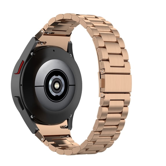 YuiYuKa No Gaps Stainless Steel Band for Samsung Galaxy Watch 4 Classic 46mm 42mm/Galaxy Watch Watch 5 4 44mm 40mm/Galaxy Watch 5 Pro/5 Bands Women Men Strap Curved end Metal Wristbands - rose gold