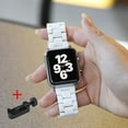 thumbnail image 1 of YuiYuKa Light Resin Watch Band Compatible with Apple Watch Series 9 8 7 45mm 41mm/ Series Se 6 5 4 44mm 40mm/Series  3 2 1 42mm 38mm Crystal Clear Transparent Resin Replacement Wristbands, 1 of 13