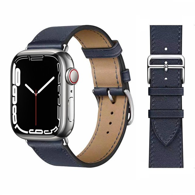 YuiYuKa PU Leather Strap Compatible with Apple Watch Bands 44mm 45mm