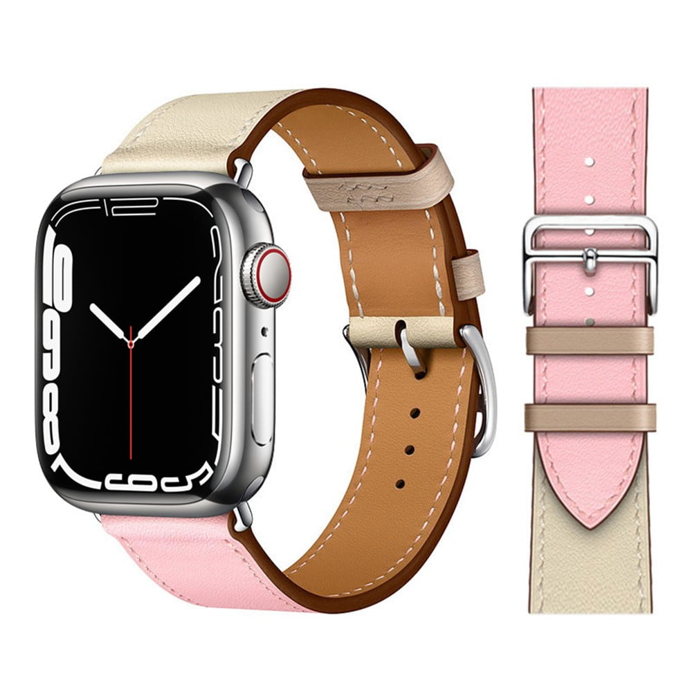 youco Compatible with Apple Watch Band 38mm 40mm 42mm 44mm,Luxury Designer  Soft Leather Watch Band Replacement Wrist Strap Compatible for iWatch