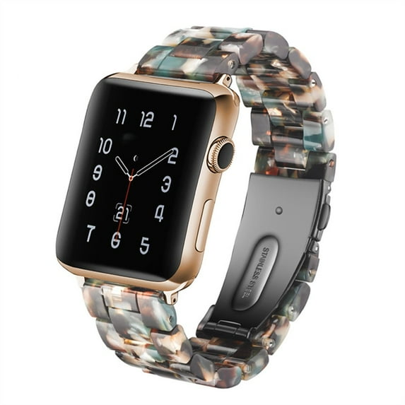 YuiYuKa Resin Lightweight Replacement Band for Apple Watch Band 40mm 44mm 38mm 42mm 41mm 45mm Series SE 7 6 5 4 3 2 1 iWatch band Wristband Bracelet Strap for Women Men