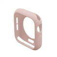 thumbnail image 1 of YuiYuKa Silicone Cover Compatible with Apple Watch case 44mm 40mm 45mm 41mm 42mm 38mm Accessories Bumper Shell Protector iWatch series 9 8 7 SE 6 5 4 3 - Pink, 1 of 11