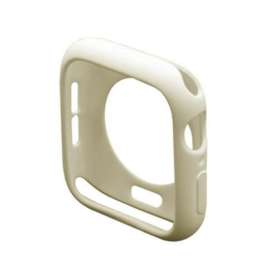 YuiYuKa Silicone Cover Compatible with Apple Watch case 44mm 40mm 45mm 41mm 42mm 38mm Accessories Bumper Shell Protector iWatch series 9 8 7 SE 6 5 4 3 - Vintage white