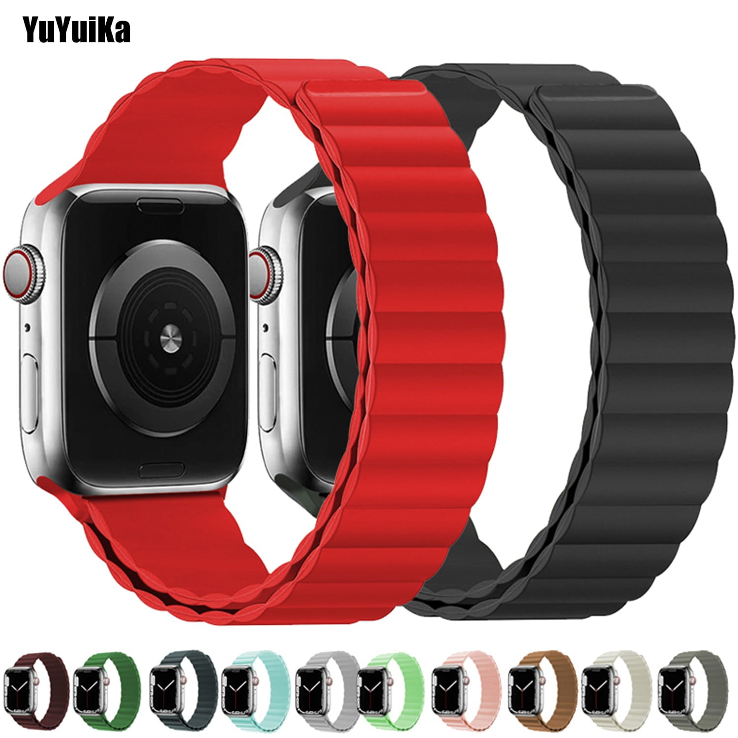 TTUC Assistir acessórios para Apple Watchbands 44mm 42mm 40mm 38mm série 7  6 5 4 3 2 1 Se Assistir pulseiras (Color : Glamour Red-Black, Size : 38mm)