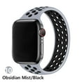 thumbnail image 1 of YuiYuKa Silicone Solo Loop Strap Compatible with Apple Watch Ultra Bands 45mm 41mm 44mm 40mm 42mm 38mm Women Men Breathable Elastic Sport Wristbands for iWatch Series 8 7 6 5 4 3- obsidian black, 1 of 8