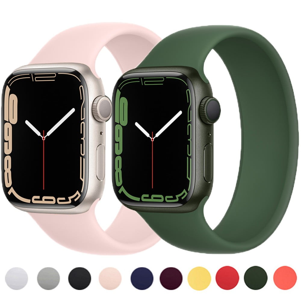 YuiYuKa Silicone Solo Loop band Compatible with Apple Watch Bands 44mm 40mm 45mm 41mm 38mm 42mm 49mm Elastic Belt bracelet Strap for iWatch series 3 4 5 SE 6 7 8 9 Ultra clover Walmart