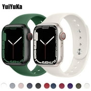 YuiYuKa Silicone Strap Compatible with Apple Watch Ultra Bands 40mm 44mm 45mm 41mm 42mm 38mm 49mm Ccessories Correa Bracelet Sport Band for iWatch Series 8 6 5 4 3 SE 7 2 1 Women Men