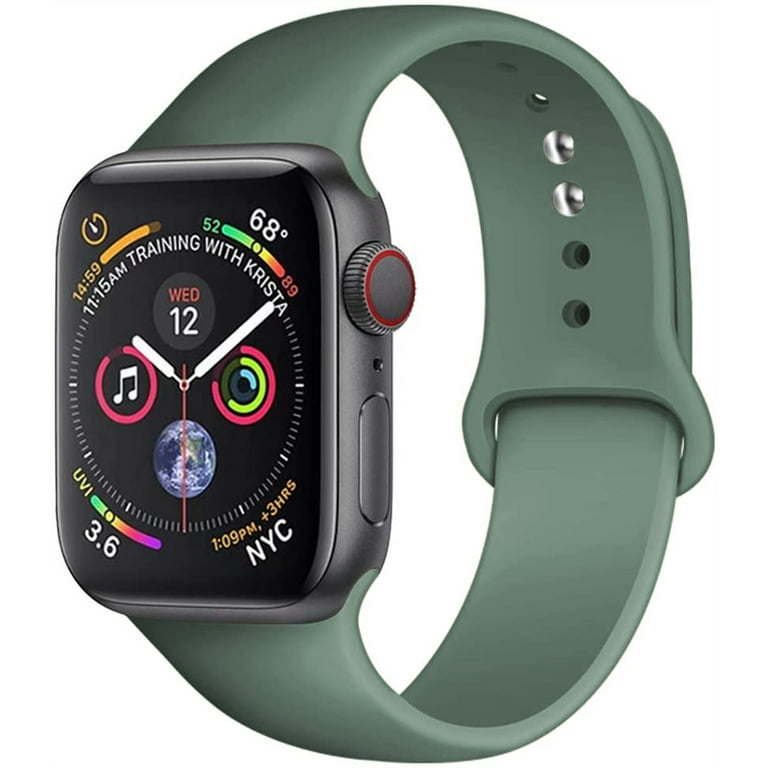 YuiYuKa Silicone Strap Sport Band Compatible with Apple Watch Bands 41mm 49mm 45mm 40mm 44mm 38mm 42mm,Soft Belt Smartwatch Wrist Sport Band for iwatch Series 9 3 4 5 6 SE 7 8 Pine Green - Walmart.com YuiYuKa Silicone Strap Sport Band Compatible with Apple Watch Bands 41mm 49mm 45mm 40mm 44mm 38mm 42mm,Soft Belt Smartwatch Wrist Sport Band for iwatch Series 9 3 4 5 6 SE 7 8 Pine Green - Walmart.com