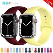 YuiYuKa Silicone Strap Sport Band Compatible with Apple Watch Bands 41mm 49mm 45mm 40mm 44mm 38mm 42mm,Soft Belt Smartwatch Wrist Sport Band for iwatch Series 9 3 4 5 6 SE 7 8 Lemon Cream