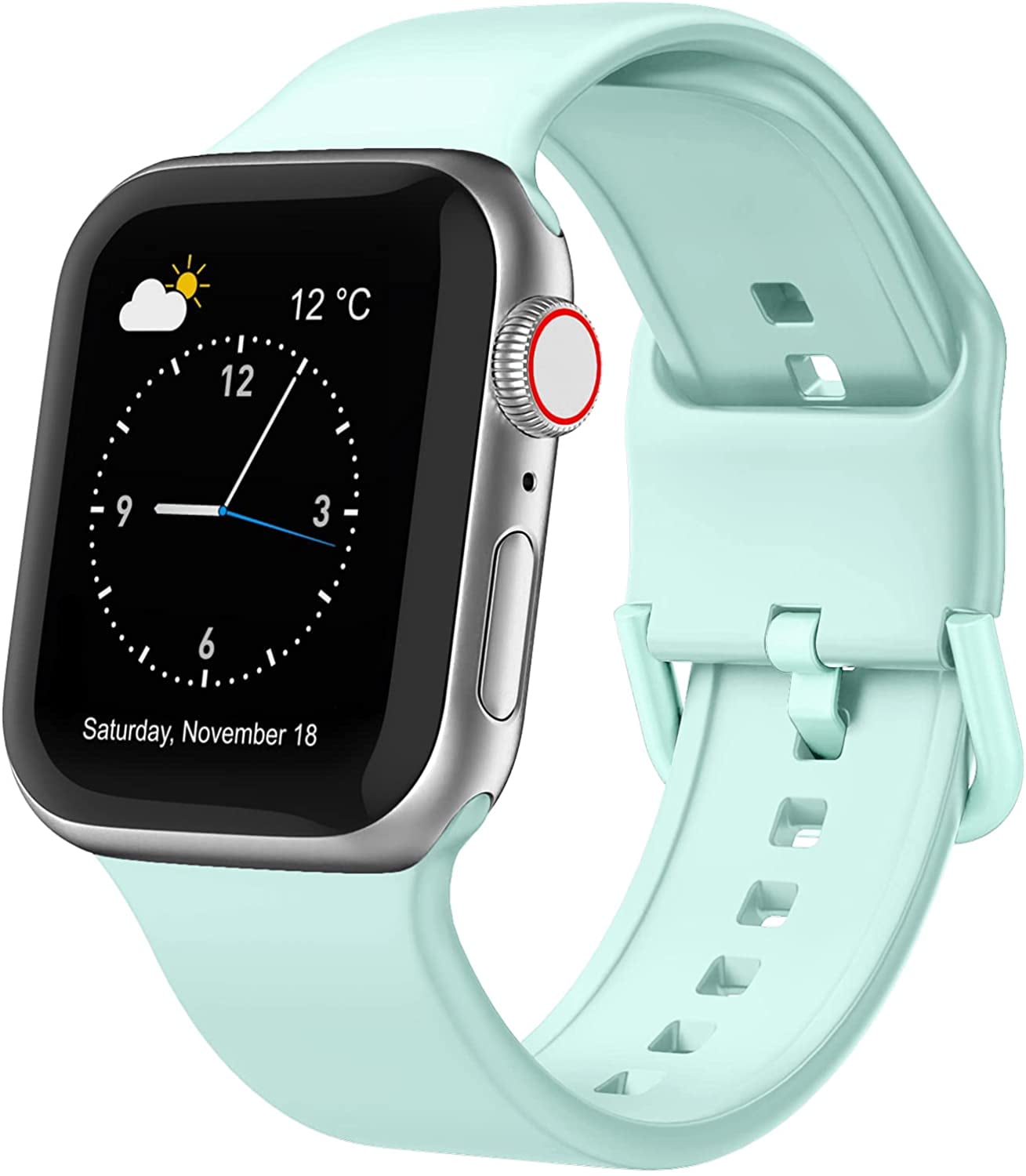 YuiYuKa Silicone strap Compatible with Apple Wristwatches bands 45mm 41mm  38mm 40mm 44mm 42mm Ultra 49mm Women Men, sport bracelet wristband for  iWatch band Series 9 8 7 6 5 4 3 se - Light yellow 