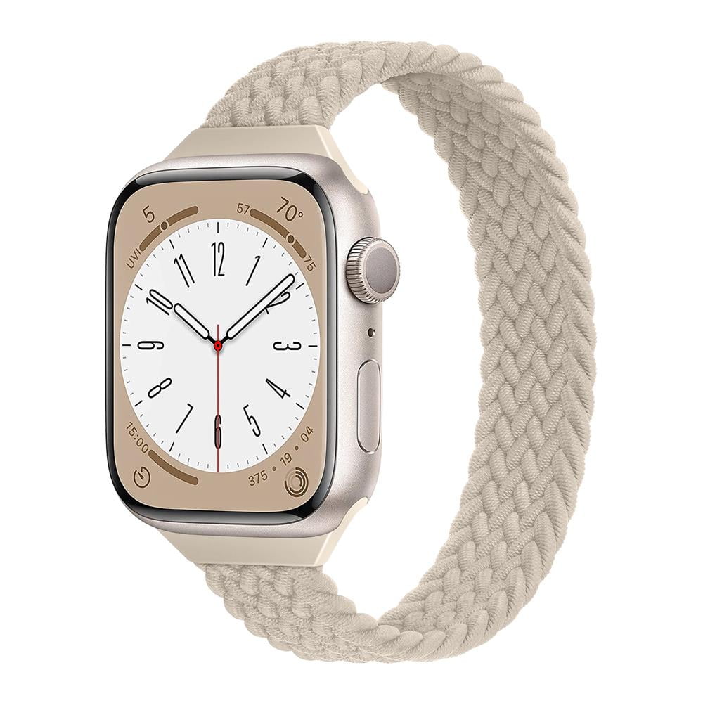 Minyee Compatible with Apple Watch Band Braided 41mm 40mm 38mm 44mm 45mm 42mm 49mm Women, Solo Loop Stretchy Designer Slim Elastic Woven Cute
