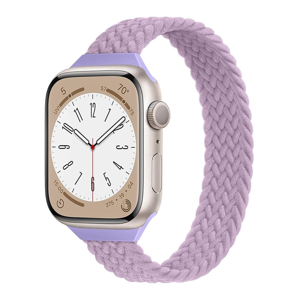  Minyee Compatible with Apple Watch Band Braided 41mm 40mm 38mm  44mm 45mm 42mm 49mm Women, Solo Loop Stretchy Designer Slim Elastic Woven  Cute Bracelet for iWatch Ultra 2, Series 9/8/7/6/5/4/3/2/1/SE 