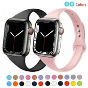 YuiYuKa Slim Silicone Band Compatible with Apple Watch Bands 41 mm 45mm 40mm 44mm 38mm 42mm Ultra 49mm Soft Thin Sport Band Bracelet for iwatch Series 3 4 5 6 7 SE 8 9