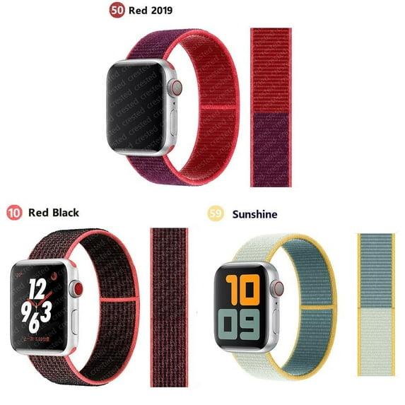 YuiYuKa Sport Loop Nylon Strap Compatible with Apple Watch Bands 44mm 45mm 41mm 40mm 38mm 42mm Ultra 49mm Women Men Adjustable Velcro Braided Wristbands Replacement iWatch Band Series 9 8 7 SE 6 5 4 3