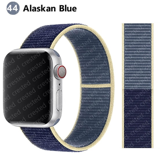 YuiYuKa Sport Loop Nylon Strap Compatible with Apple Watch Bands 44mm 45mm 41mm 40mm 38mm 42mm Ultra 49mm Women Men Adjustable Velcro Braided Wristbands Replacement iWatch Band Series 9 8 7 SE 6 5 4 3