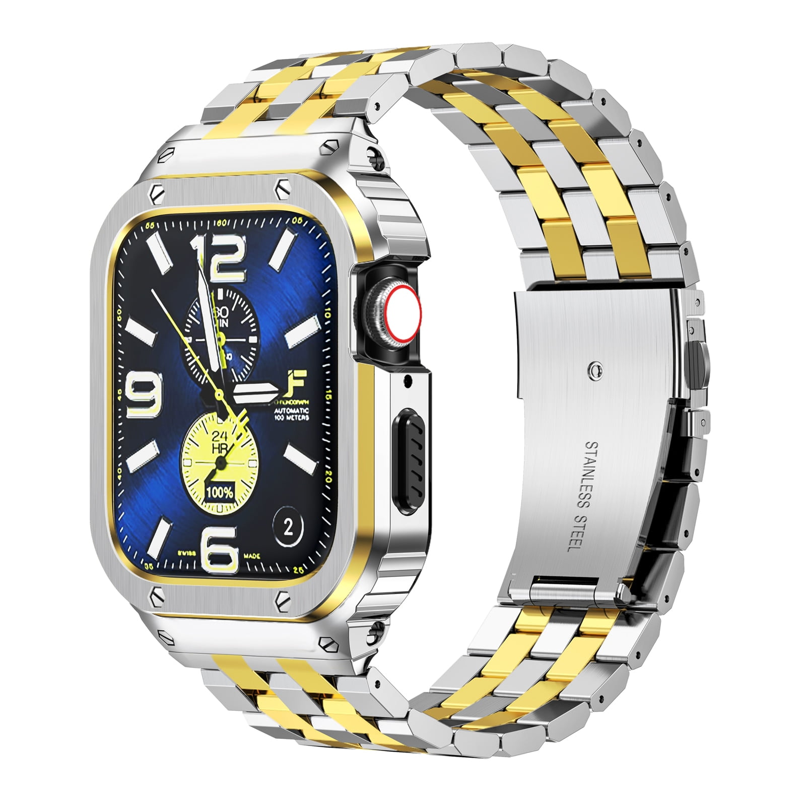 YuiYuKa Stainless Steel Bands And Case Compatible With Apple Watch yuiyuka-stainless-steel-bands-and-case-compatible-with-apple-watch