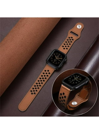 Mifa Leather Band Made for Apple Watch 9 8 7 41mm 6 SE 5 4 40mm 38mm iwatch  Series 1 2 3 Nike Sports Replacement Strap Bands Dressy Classic Buckle