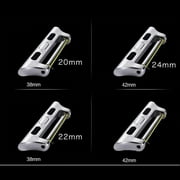 APBAND YuiYuKa Watchband Connector Adapter Compatible with Apple Watch band strap iwatch serie 9 8 7 6 5 4 3 se 45mm 41mm 44mm 42mm 40mm 38mm Seamless Aluminum Accessories siliver 1 pair