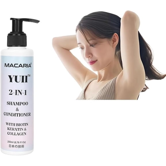 Yuii Biotin Keratin Routine Shampoo & Conditioner Grow Stronger, Healthier, Shinier Hair For Men