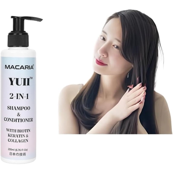 Yuii Biotin Keratin Routine Shampoo & Conditioner Grow Stronger, Healthier, Shinier Hair For Women