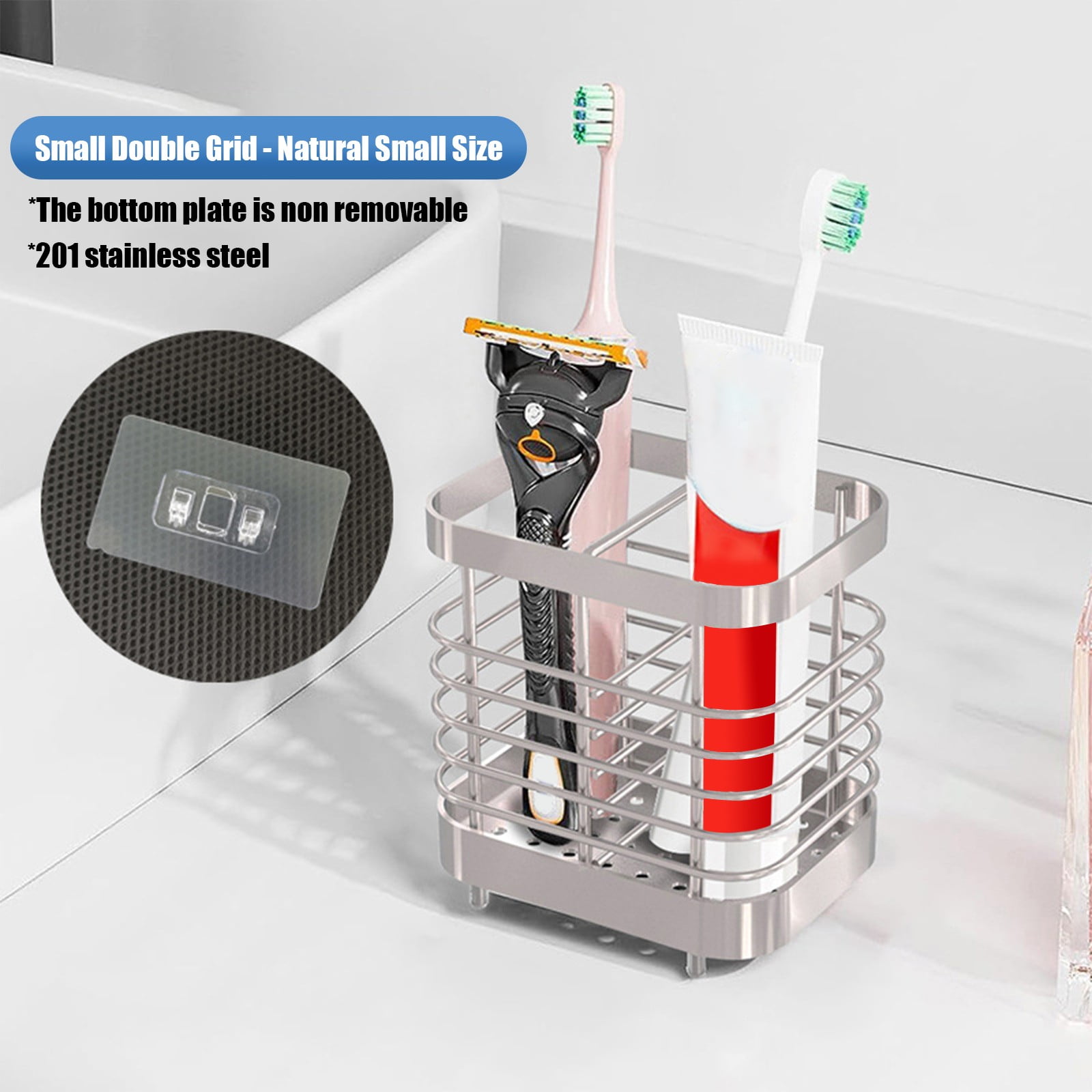 Yuioop Toothbrush Holders For Bathrooms, Stainless Steel Bathroom ...