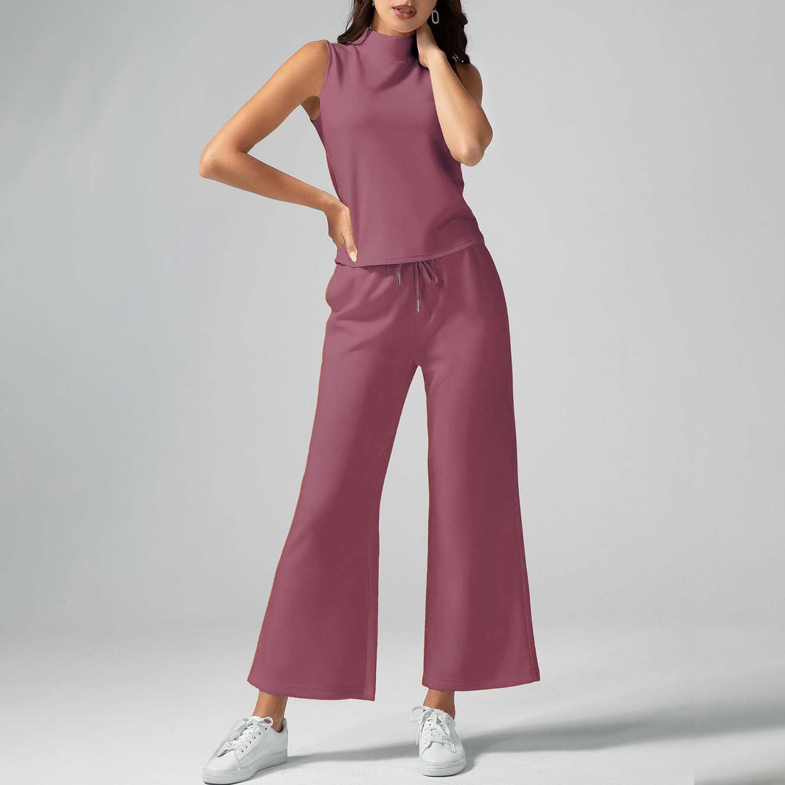 Yujem Lounge Sets for Women Sweatpants Women Fashion Solid Color Women