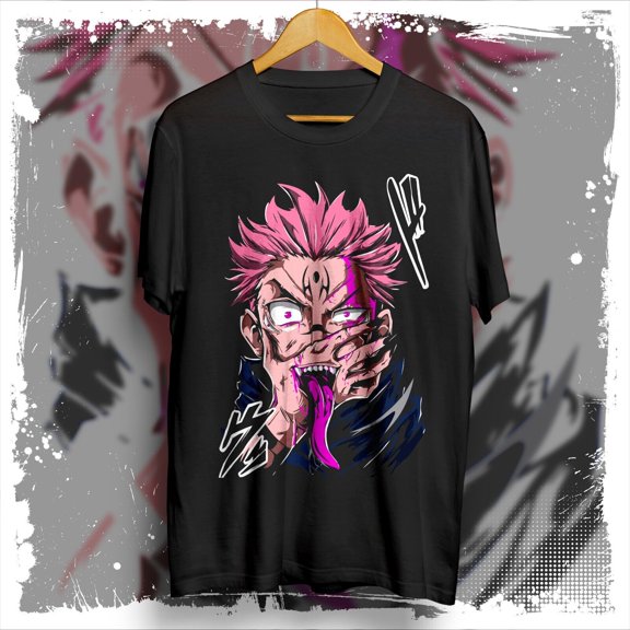 Yuji Itadori Sukuna anime graphic tees, Jujutsu kaisen tshirt, anime shirt