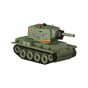 YujiCraft 1/64 Remote Control Tank with Infrared Battle, 330° Rotating Turret, Sound & Lights, Gift for Kids 8+, Green