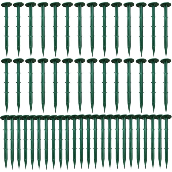 YujiCraft 100PCS 4.33-Inch biodegradable Strength Anchors Landscape Spikes - High Plastic Garden Stakes, for Weed Barrier Fabric, Landscape Edges, Fixed Fences, Lawns