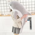 thumbnail image 1 of YujiCraft 12-inch Dolphin Plush Toy Pillow, Cute Marine Animal Stuffed Doll, Soft Children's Toy Gift,Gray, 1 of 9