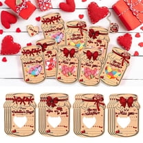 YujiCraft 24 Pack Valentine's Day Candy Drift Bottle Cards, Party Gift Exchange for Kids Classroom Valentine Celebration,