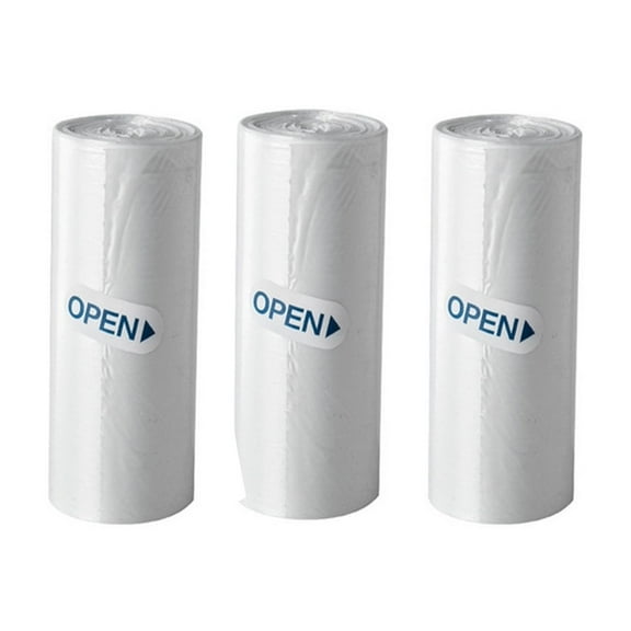 YujiCraft 90 Pcs Clear Commercial Trash Bags, Small Can Liners for Kitchen Bathroom Office Wastebaskets,white