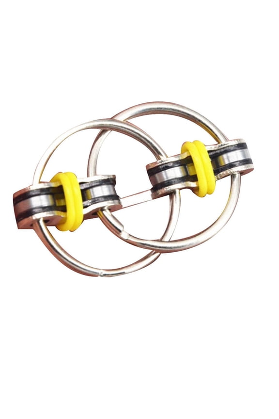 Chain Toy Hand Spinner Key Ring - Sensory Fidget Stress Relief Squishy Toy for ADHD, Top