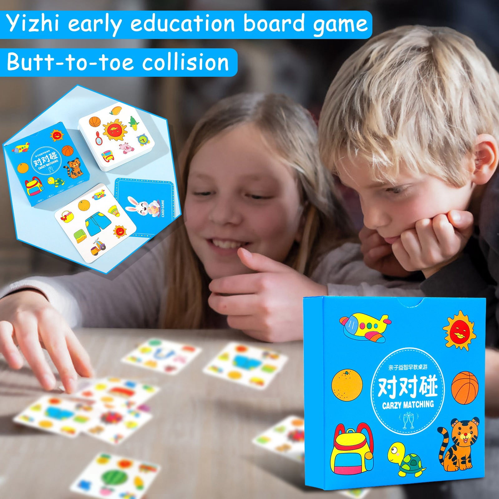 YujiCraft Crazy Animal Pairs Card Game, Children’s Memory Training Toy ...