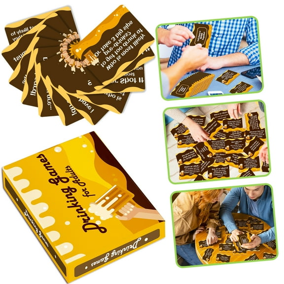 YujiCraft Drinking Game Party Cards, Multiplayer Interactive Table Game, Fun Team Building Board Cards, 50PCS Social Gathering Game