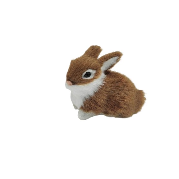 YujiCraft Easter Toys Novelty Plush Bunny Doll, Soft Stuffed Rabbit Toy, Easter Gift Without Label for Spring Holiday Decor,Brown