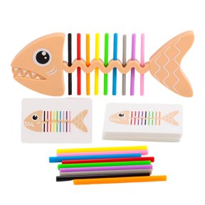 YujiCraft Educational Board Game - Fishbone Matching Puzzle Toy for Party Favor, Style A