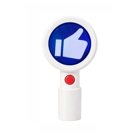 YujiCraft Electronic True False Answer Button Toy with Sound Light for Game Show Double Sided, White