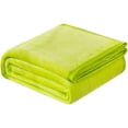 thumbnail image 1 of YujiCraft Fleece Blankets Single Twin Bed, Full Size Fleece Throw Blanket for Winter Warmth, 59x39 Inch,Fluorescent Green, 1 of 2