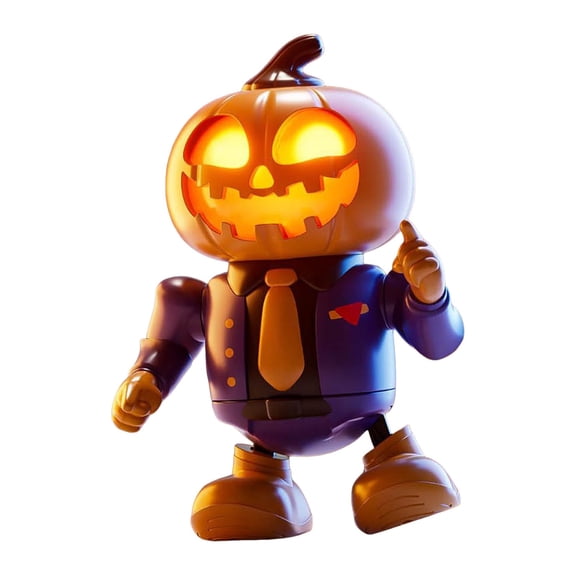 YujiCraft Halloween Dancing Pumpkin Robot Toy with Music and LED Lights Interactive Electronic Gadget for Party Favors