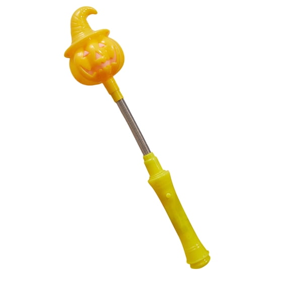 YujiCraft Halloween LED Glow Pumpkin Wand Toy Spring Light Up Stick Party Favor Decoration Yellow