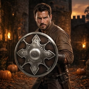 YujiCraft Halloween Shield Prop, Medieval Knight Costume Accessory for Party Decor