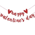 thumbnail image 1 of YujiCraft "Happy Valentine's Day" Glitter Heart Garland, Decorative Banner for Party, Wedding, Home, Anniversary Celebration Decor,B, 1 of 5